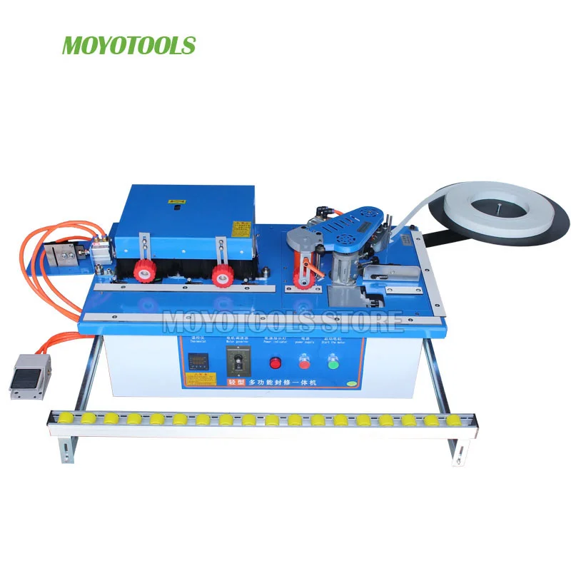 Edge banding machine Кромкооблицовочная машина 45 кг тип с обрезкой склеивания MY70 деревообрабатывающий станок для оклейки кромок триммер - Цвет: Edge banding machine
