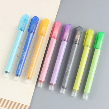 

8 pcs 1 setCard Writing Drawing Double Line Outline Pen Highlighter Marker Pen 8 Color