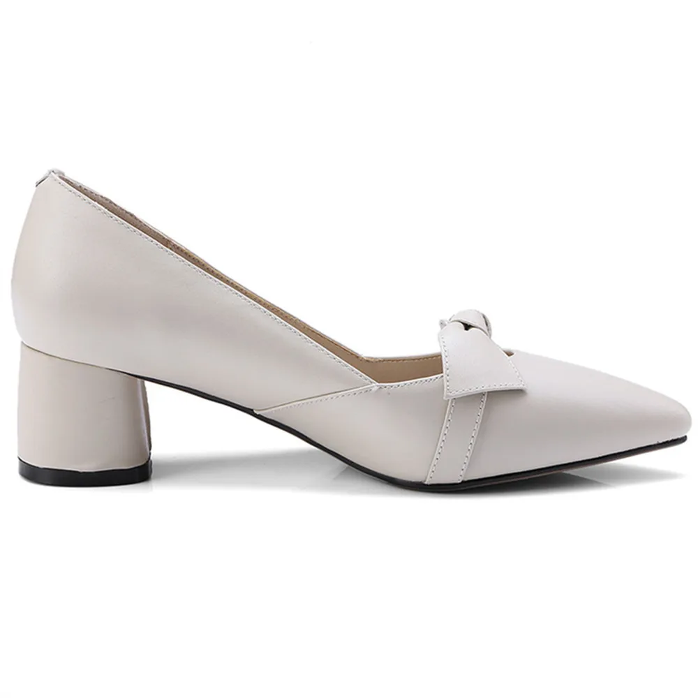 Insicre/модная обувь из натуральной кожи; женские туфли-лодочки на высоком каблуке; удобная классическая женская обувь на высоком квадратном каблуке; размеры 33-40