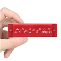red 10 отверстий пластиковые губные гармошки Музыкальные инструменты для детей Обучающие Детские привлекательные Забавные игрушки Детские принадлежности - Цвет: red