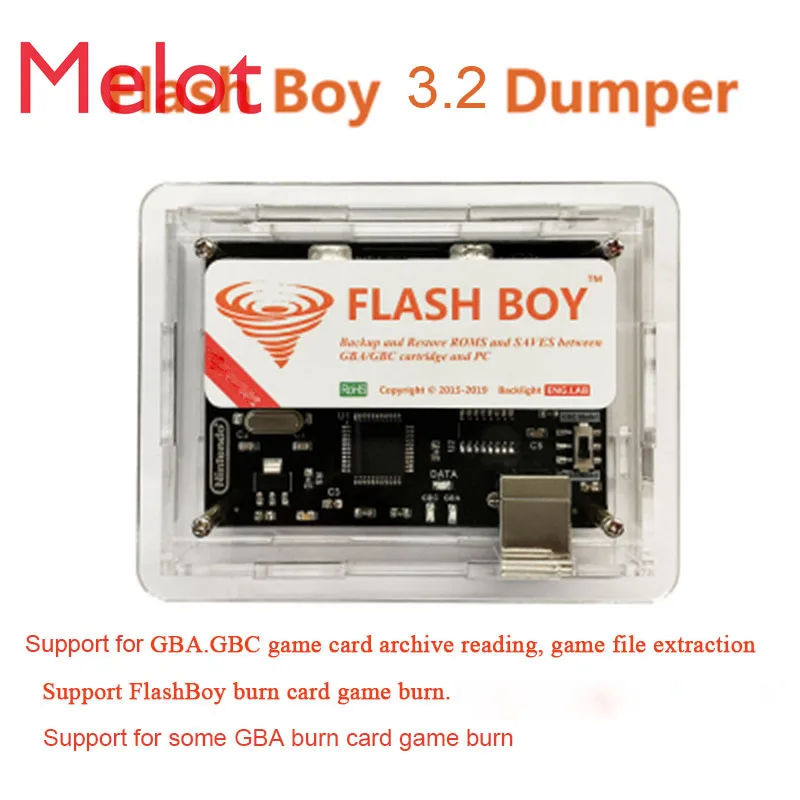 

Flash Boy 3.2 Cyclone Dumper For GameBoy GBC GBA ROMS Game Cartridge Flasher Dumper USB Support Game Boy Camera Recorder Burner