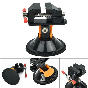 

Clamp Bench Vise Tool Assembly Parts 55mm Silver 360 Degree Mini Table Suction