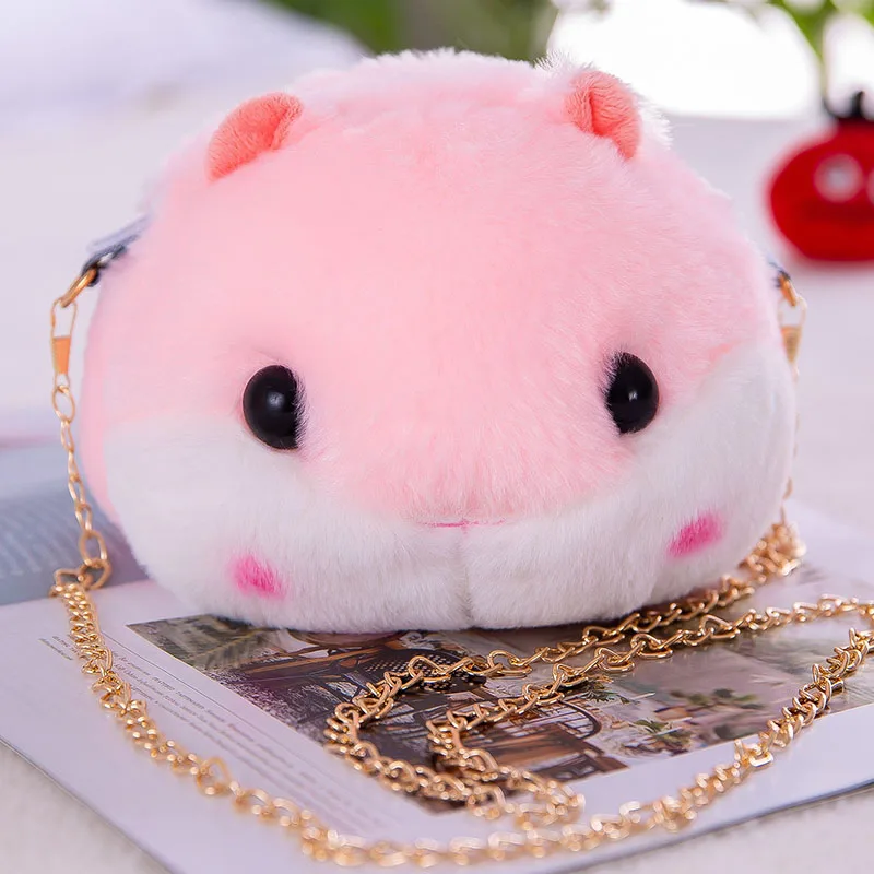 Милый плюшевый рюкзак в виде хомяка Kawaii, рюкзак с мышкой, мягкие животные, игрушка для детей, сумка через плечо, подарок, детская игрушка для маленькой девочки