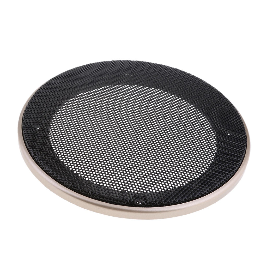 4inch Champagne Color Mesh Speaker Decorative Circle Subwoofer Grill Cover Guard Protector, Screw is Included