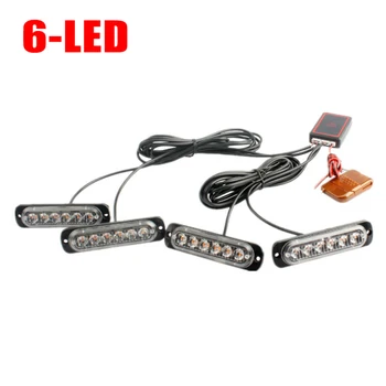 

Wireless Flash Light 6-LED Cars Motorcycles Ships Red Blue Truck Emergency