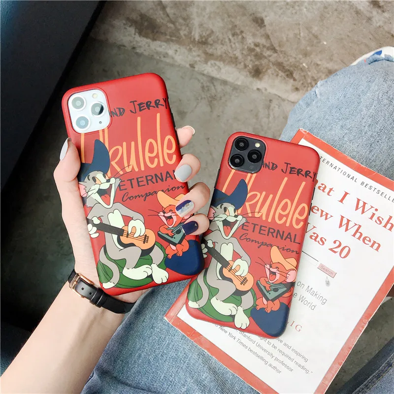 Забавный мультяшный том Джерри чехол для телефона для iPhone 7 8 6 6s Plus 11 Pro Max X XS MAX XR милый Кот и мышь мягкая крышка IMD Fundas