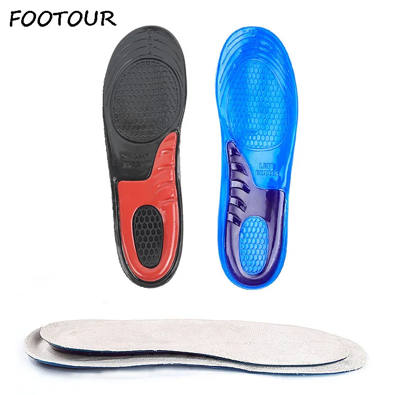 FOOTOUR-Plantillas de Gel de silicona para zapatos de hombre y mujer, Plantillas ortopédicas con absorción de impacto, almohadillas para pies