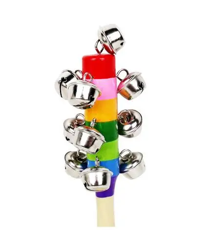 10 шт. Обучающие Деревянные Колокольчики Монтессори музыкальные инструменты для