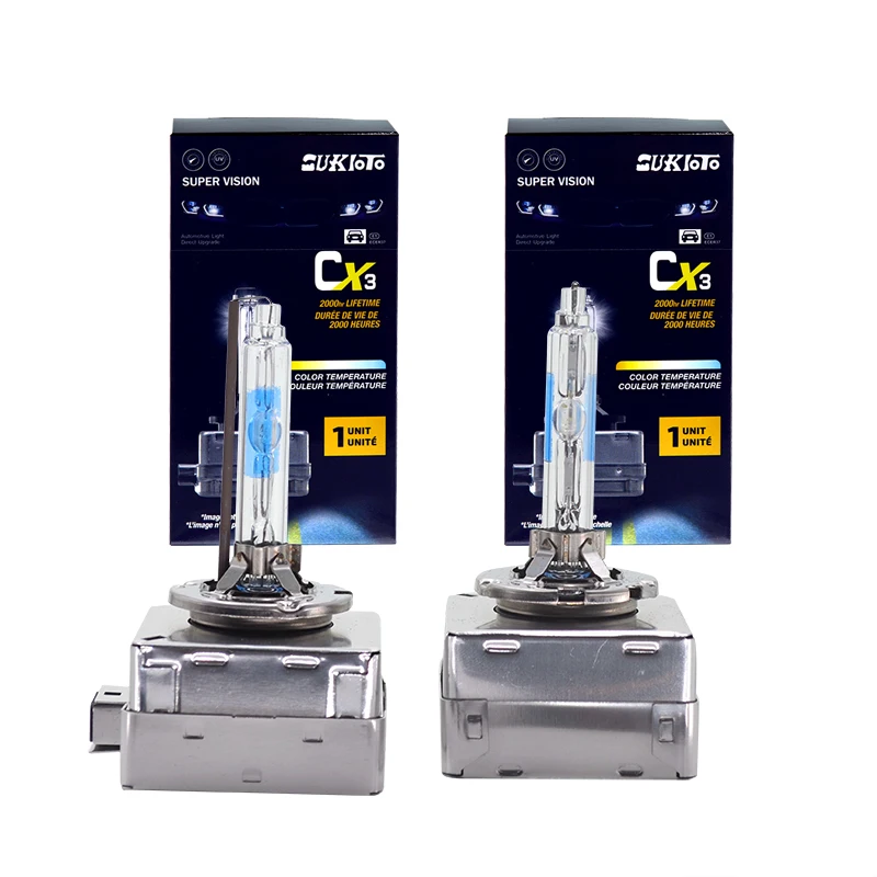 SUKIOTO 2PCS High Quality Super Bright 5500K Car Light Xenon D1S D2S D3S D4S HID Lamp Bulbs All Metal D1 D2 D3 D4 Auto Headlamp (3)