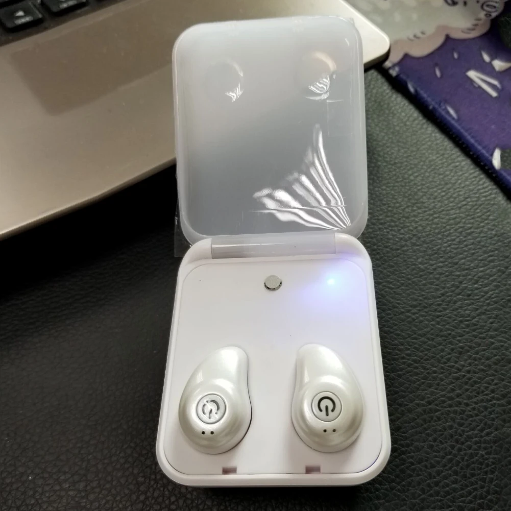 TWS Bluetooth 4,2 мини беспроводные наушники-вкладыши бас водонепроницаемые стерео наушники с микрофоном портативная зарядная коробка