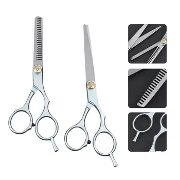 

2pcs Professional Barber Scissors Set 5.5inch Hair Cutting Scissors 6.0inch Thinning Scissors Shears Hairdressing Set Salon