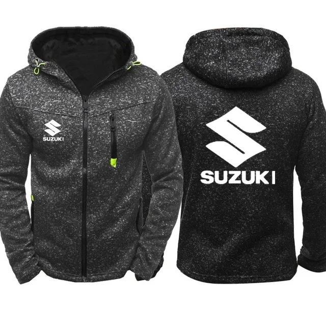 Толстовки мужские для Suzuki с логотипом автомобиля, повседневные толстовки с капюшоном в стиле хип-хоп Харадзюку с длинным рукавом, мужская куртка на молнии, мужская толстовка с капюшоном, одежда