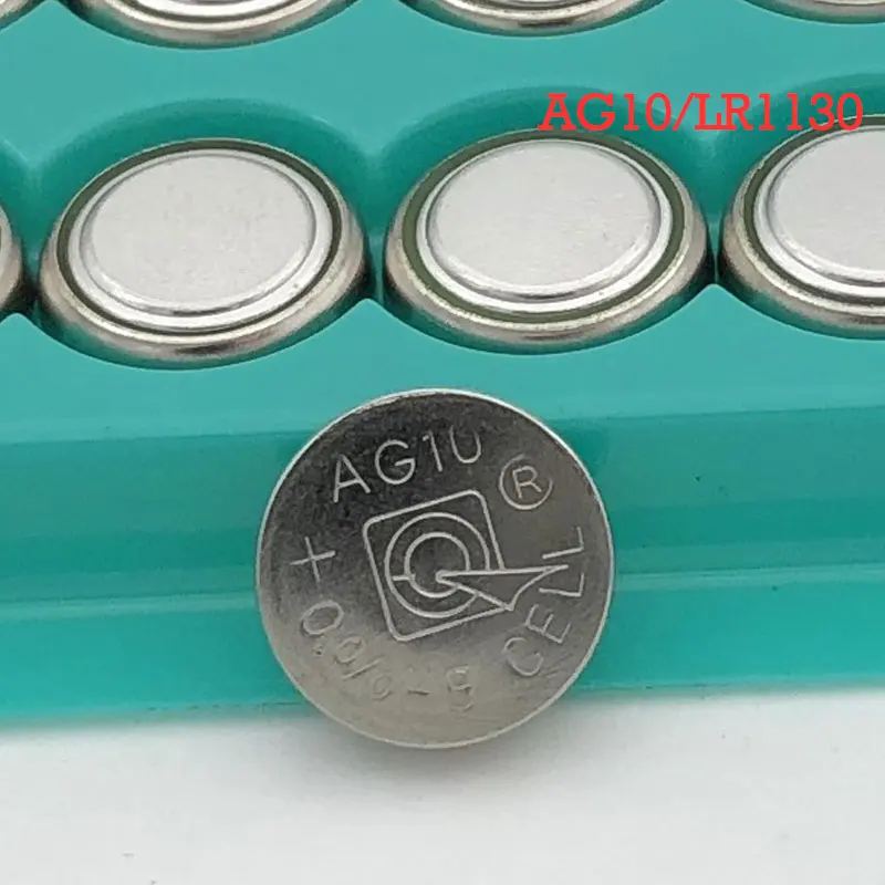 Новинка, 100 шт. AG10 1,5 V батарея таблеточного типа LR1130 1130 SR1130 389A LR54 L1131 189 389A Щелочная аккумуляторная батарея