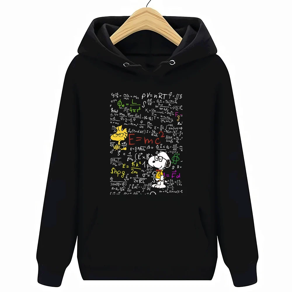 Черный Peanuts Snoopy собака Charlie коричневый забавные очки Nerdy черные толстовки - Цвет: Черный
