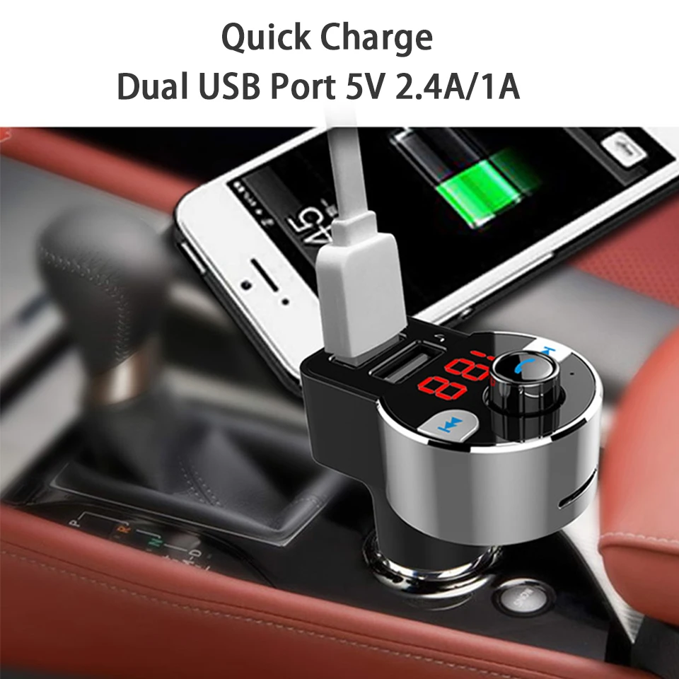 MR316 Bluetooth fm-передатчик радио адаптер автомобильный комплект с 5 В/2,4 А USB Автомобильное зарядное устройство MP3 плеер Поддержка u-диск TF карта Hands-Free