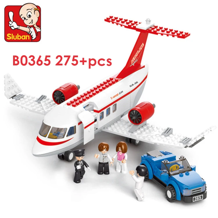 SLUBAN B0367 678 шт. международный аэропорт модель строительные блоки просвещать игрушки для детей со городская серия для мальчиков легоe - Цвет: B0365 opp bag