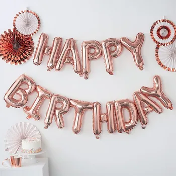 

13pcs/set Letters HAPPY BIRTHDAY Foil Balloons Kids Adult Birthday Party Decorations Alphabet Air Ballons Baby Shower Supplies