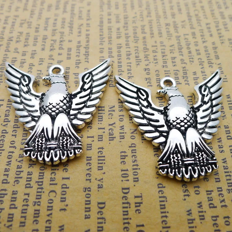 2 шт./лот 32 мм * 33 кулон античное серебро Цвет Eagle Hawk подвески для DIY изготовления