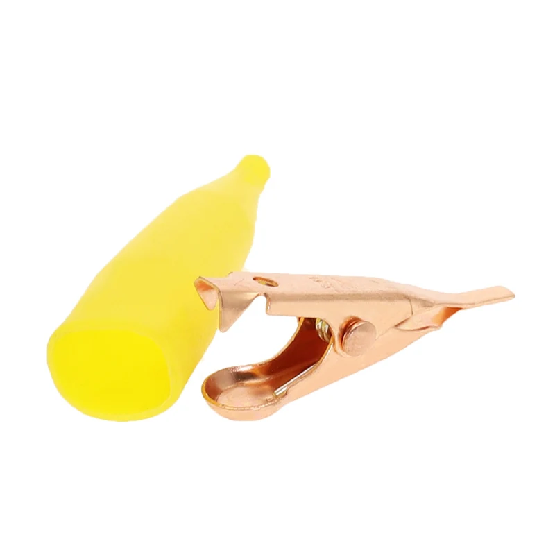 5A 28MM Alligator Clip Flat No Tooth Pure Copper Test Alligator Clip Flat Probe Conductive