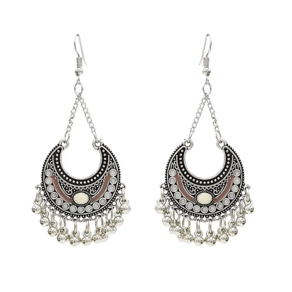 19 Boho несколько Винтаж этнические Висячие серьги-капли в подарок для женщин Женская Юбилейная Свадебная вечеринка ювелирных изделий - Окраска металла: 19