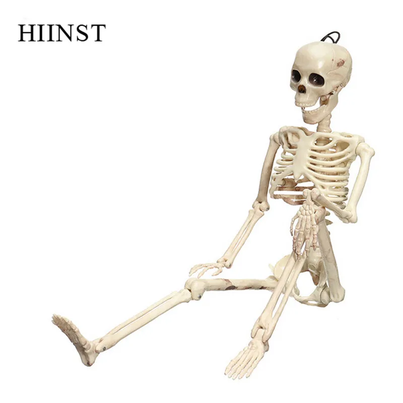 HIINST игрушки на Хэллоуин для детей, Череп, кости, модель, человеческий скелет, ужасные приколы, страшная имитация, подвесная игрушка с орнаментом, дропшиппинг