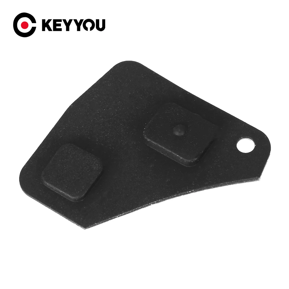 KEYYOU Silicone Remote Car Key Fob Black Silicon Rubber 2/3 Buttons Pad For Toyota Avensis Corolla For Lexus Rav4 Replacement