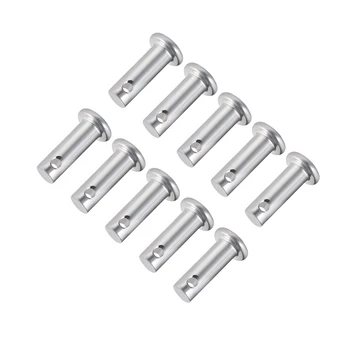 

uxcell Single Hole Clevis Pins,6mm x 16mm Flat Head Zinc-Plating Steel 10 Pcs