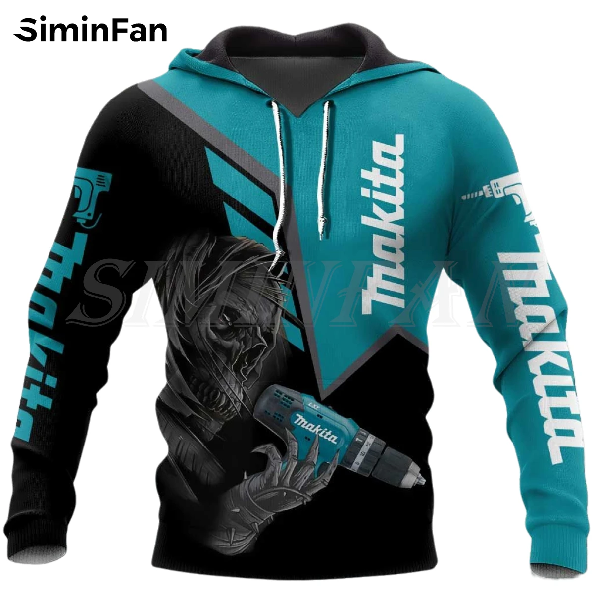 Drill Makita Hand Tool Mens 3D All Over Printed Hoodies Unisex Casual Sweatshirt Harajuku Pullover Women Tracksuit Zipper Jacket | Мужская