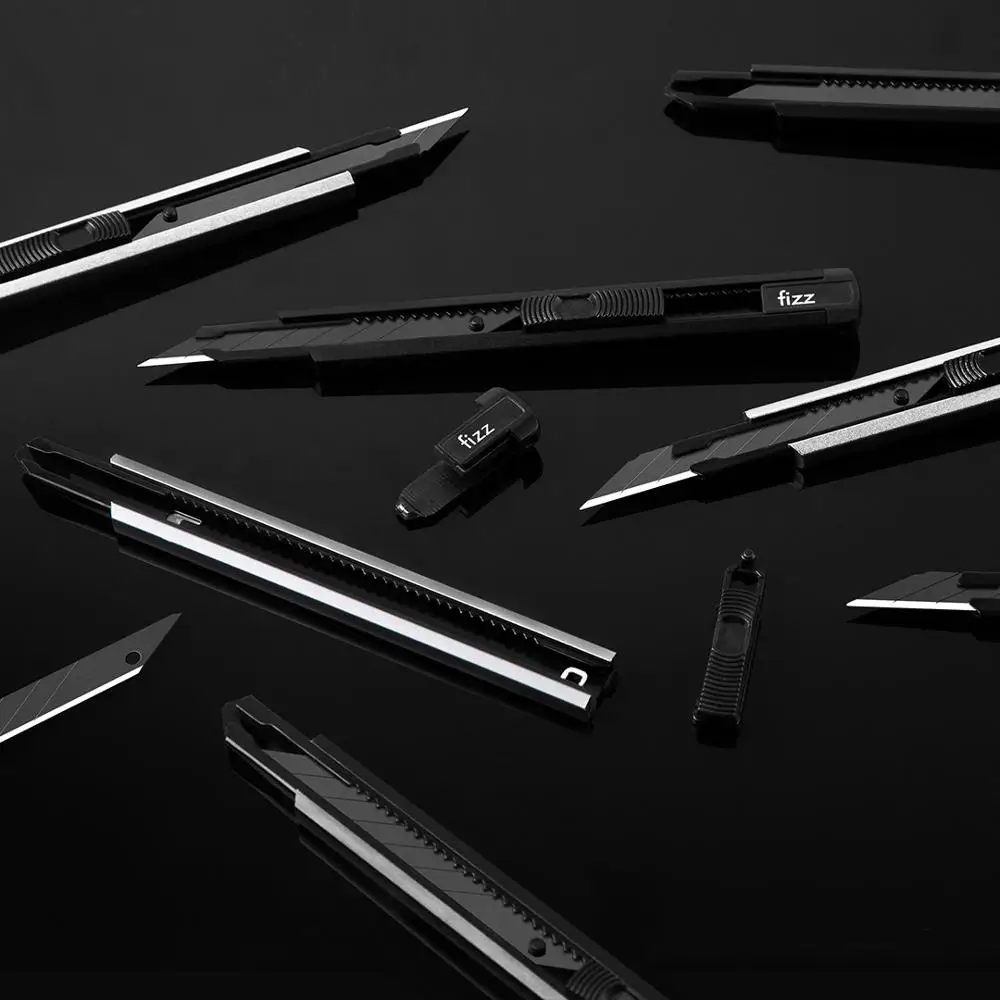 Utility Knife Paper Cutter Carving Knife Metal Carving Knife Box Cutter Cutting Knife Art Knife Paper Cutting Knife Box Opener Youpin New Fizz Aluminum alloy utility knife Metal blade self-locking design sharp angle fracture knife cutter