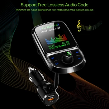 

Bluetooth 5.0 Car FM Transmitter Car Mp3 Player AUX Fast Charging Hand Free HIFI Colorful Screen Support TF Card car Accessories