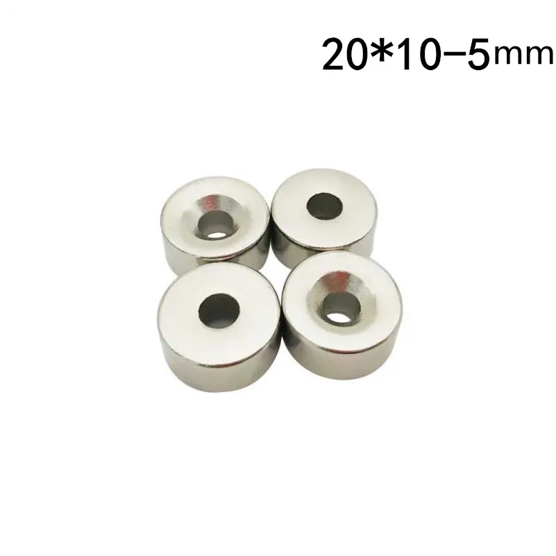 

10pcs/lot Round Powerful Strong Permanent Magnetic With Hole Magnet Rare Earth Magnet 20x10 Hole 5mm Custom Made DIY Magnet