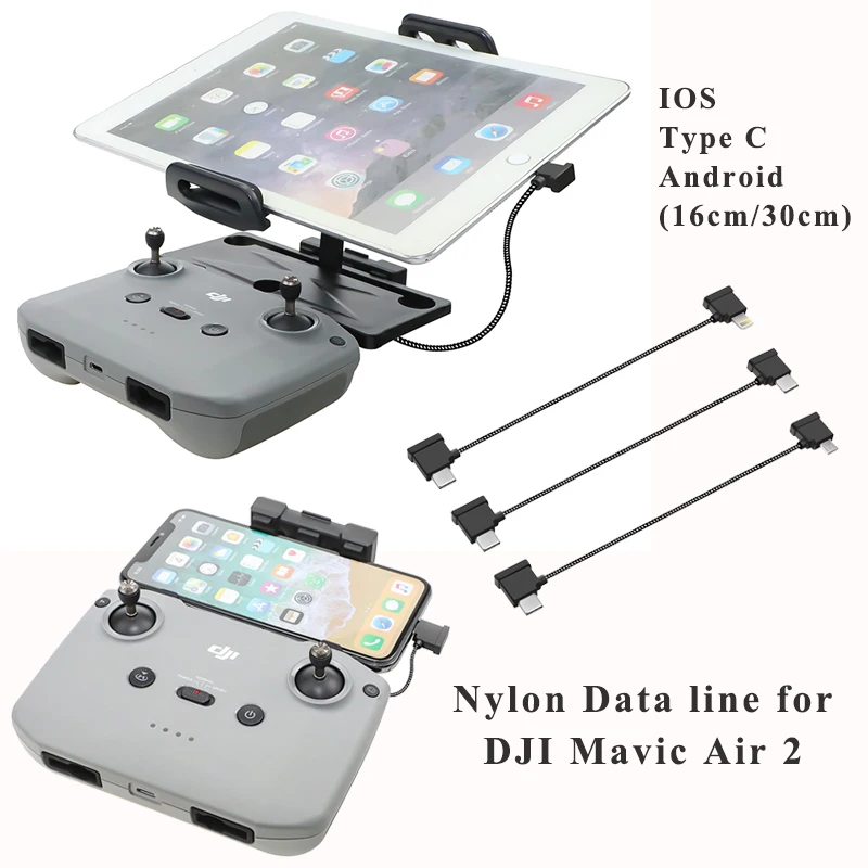 Remote Control Data Cable Line for DJI Mavic Air 2 Wire Connet Mobile Phone Tablet Transmission