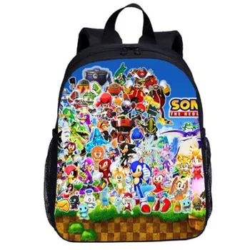 

Mini Backpack For Kids Boys Girls Cartoon Anime Sonic 3D Printing School Bag 13Inch Bookbag Kindergarten Satchel Mochila Escolar
