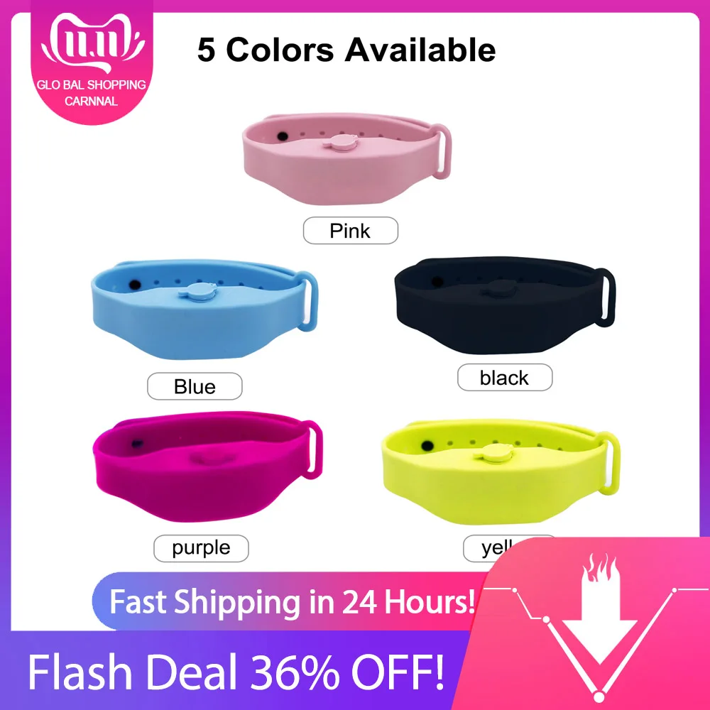 2022 Adult Kids Liquid Wristband Hand Dispenser Handwash Gel Whole Sanitizing Silicone Alcohol Dispensing Bracelet Wrist Strap | Дом и сад