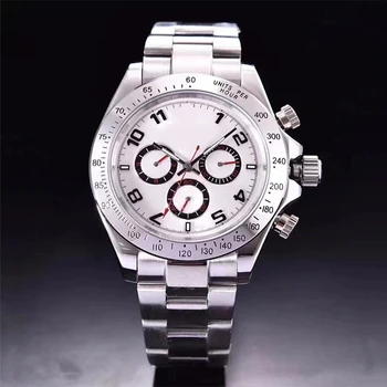 

AAA quality day watch tona automatic self winding watches bezel stainless steel all small dials works silver watches