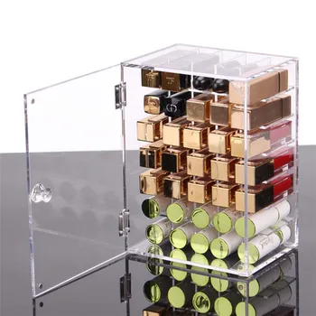 

HUNYOO 35 grid Acrylic Lipstick Storage Box, Lip Glaze Cosmetic Display Box, Multi-Dustproof Jewelry Box, Jewelry Storage Box
