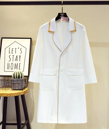 Beautician beauty salon work clothes female white lab coat tattoo artist micro-repair skin management dentist clothes