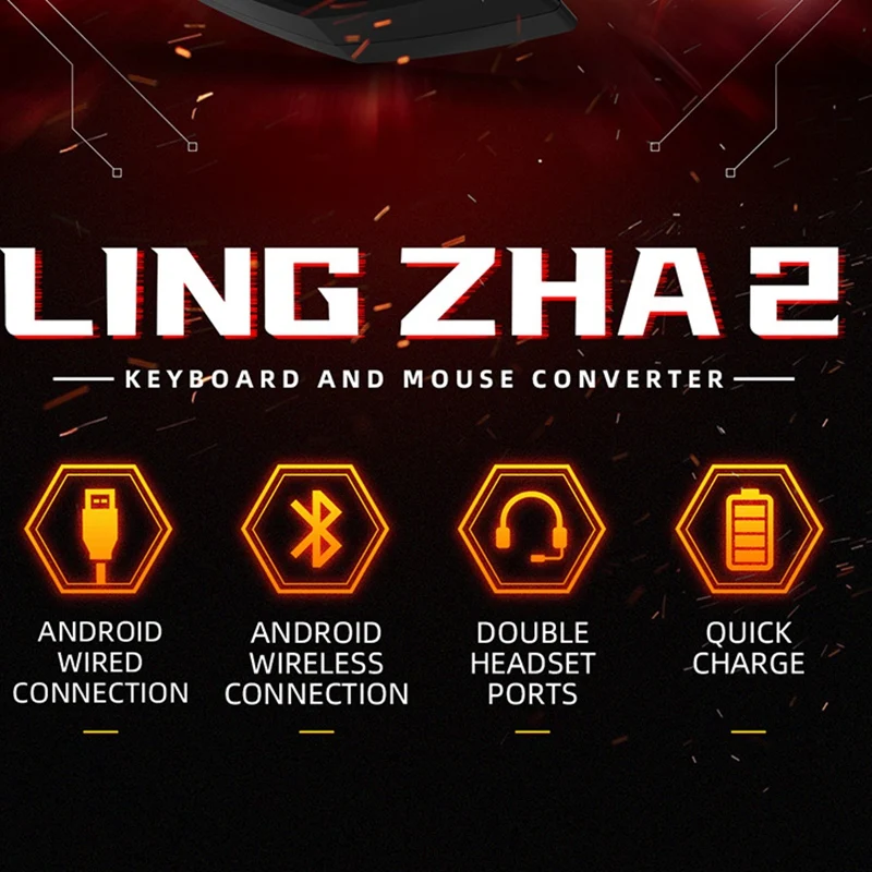 Bluetooth Gaming Converter Keyboard Mouse Adapter with USB C 3 5mm Dual Headphone Port Battle Dock Only for Android