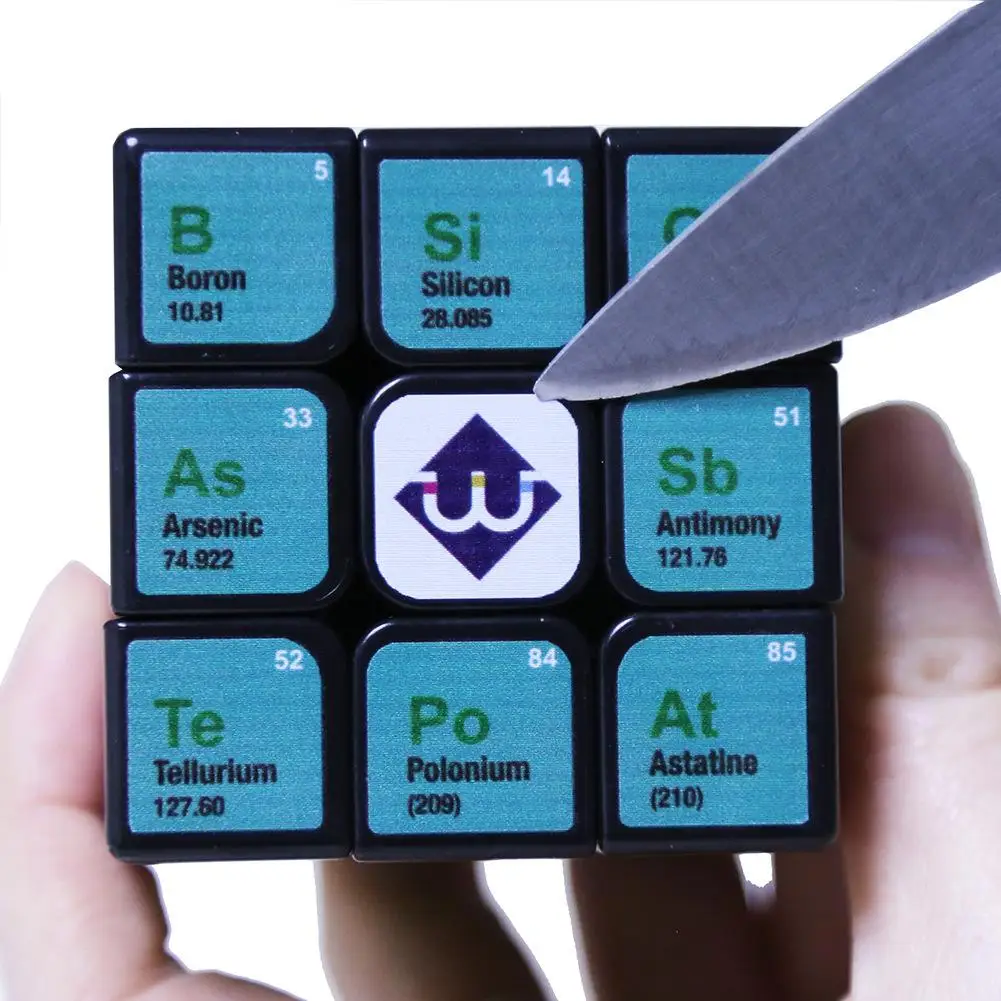 ABS инженерный зеленый пластиковый куб, химический элемент, таблица, 3rd-заказ, куб, обучающая формула