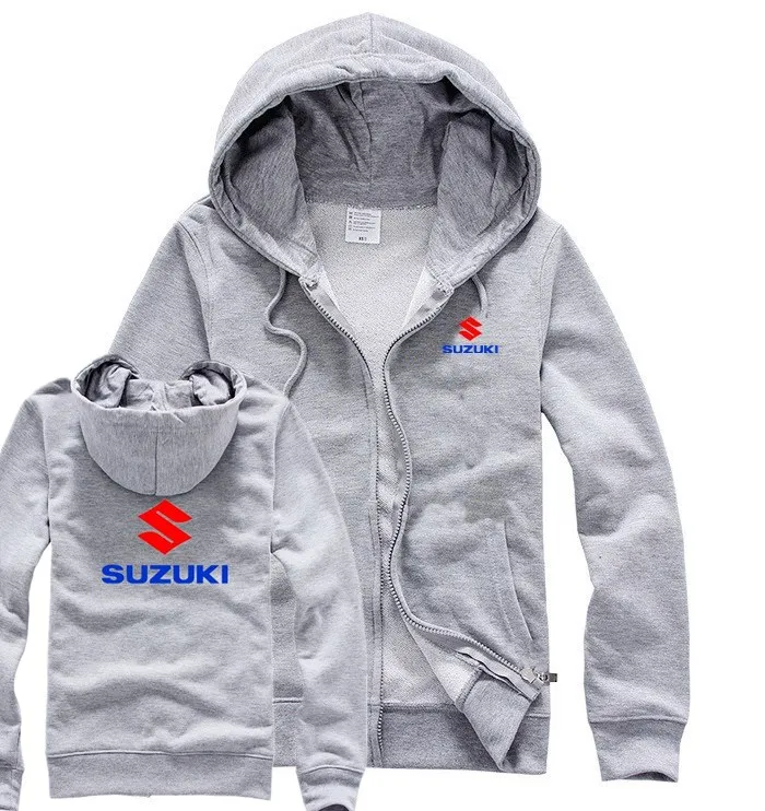

SUZUKI printed Hoodies Men Solid Zipper Cardigan Sweatshirts Slim Fit Sportswear Fashion Warm Casual Tracksuit Dropshipping