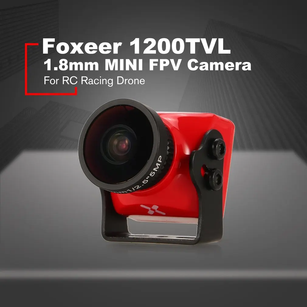 Foxeer Falkor Мини FPV камера 1200TVL 16:9/4:3 1,8/2,5 мм PAL/NTSC переключаемый CMOS 1/3 GWDR Поддержка 5~ 40 В для RC гоночного дрона