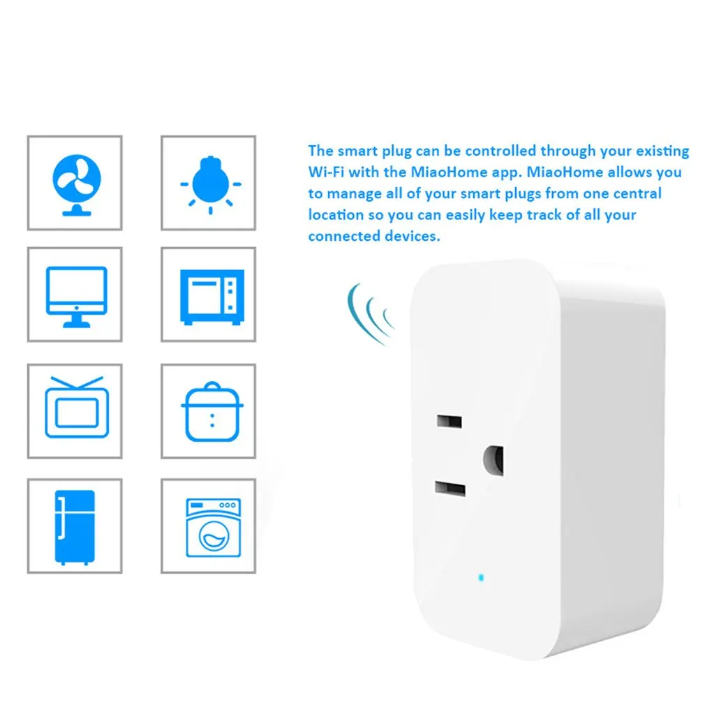 Беспроводной дистанционный Wi-Fi розетка переключатель умный разъем питания стандартный для системы охранной сигнализации США штекер Wifi умная розетка