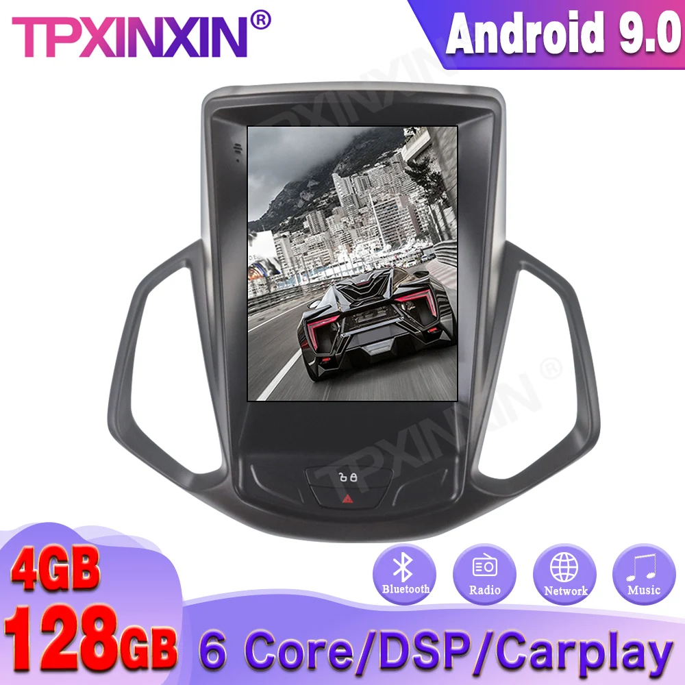 

128G Tesla Style Android 12 For FORD EcoSport 2013-2017 Car GPS Navigation Stereo Head Unit Multimedia Player Auto Radio Carplay