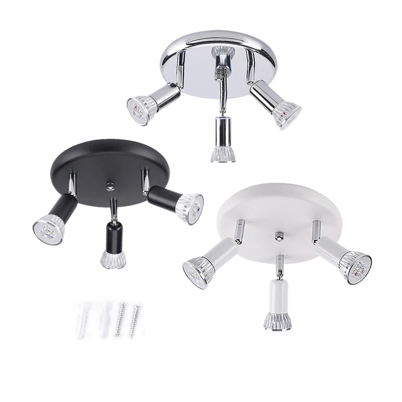 

9W round 3 head ceiling spotlights ceiling lamp ceiling cabinets front mounted mirror adjustable SP04 spotlights