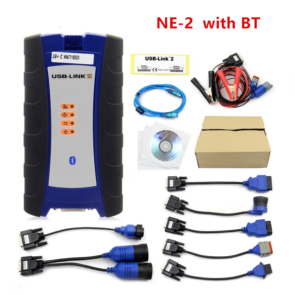 ne-2 with bluetoo USB Bluetooth дизельный грузовик диагностический инструмент 125032 связывающий грузовик NEXIQED V9.6.0.2 лучше, чем DPA5 - Цвет: ne-2 with bluetoo