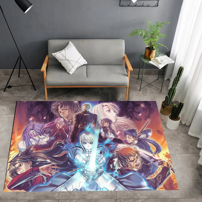 Аниме Fate Grand Order, для девочек, напольный ковер для девочек, коврик для двери, Квадратный Ковер, для спальни, кухни, гостиной, нескользящий коврик, подарок