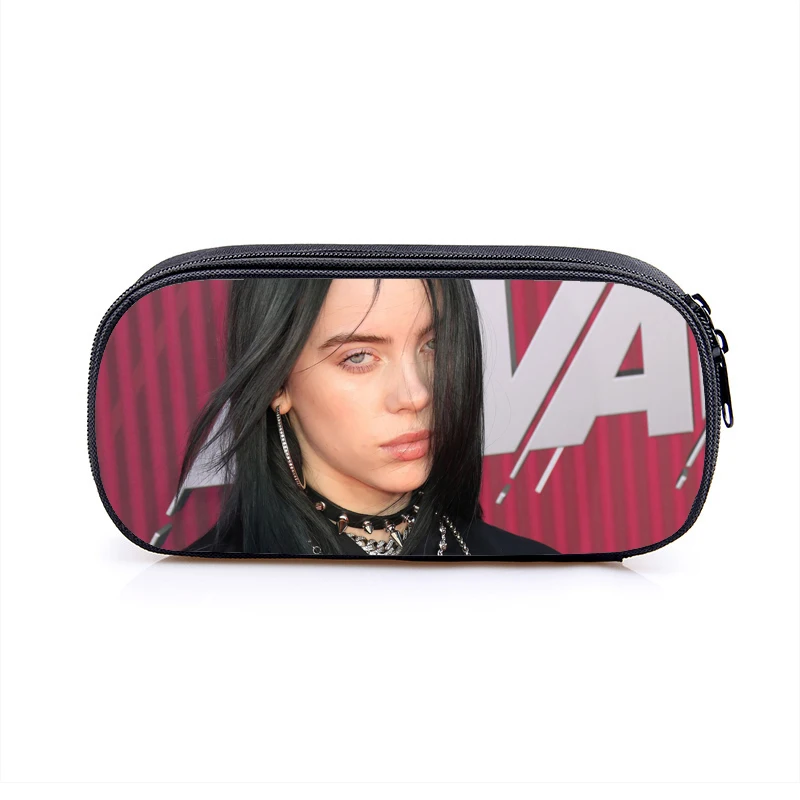 16 Косметический Чехол Billie Eilish s, сумка-карандаш для женщин, косметички для девочек-подростков, футляр для карандашей, школьный чехол, принадлежности - Цвет: 16