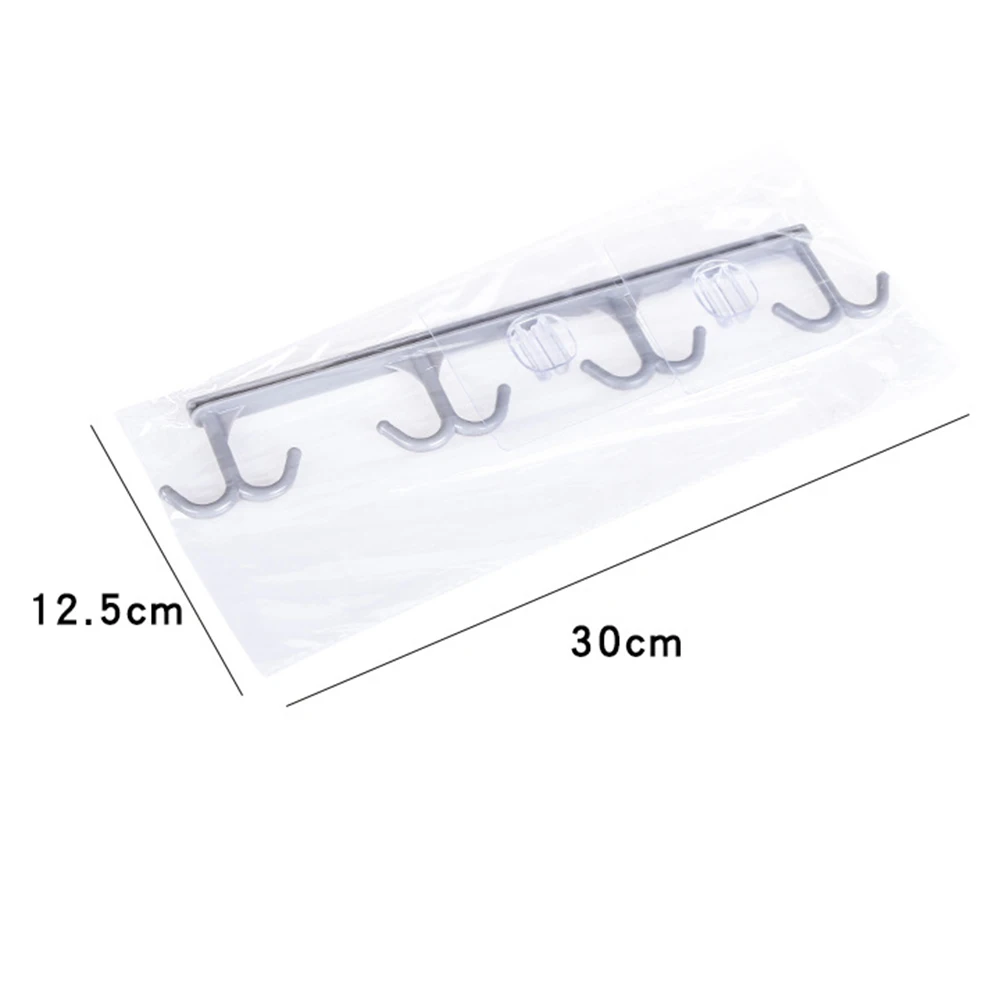 Strong Double hook Nail-Free Hook Cabinet Cabinet Storage Rack Multi-Function Wardrobe Row Hook Finishing Rack Kitchen organizer