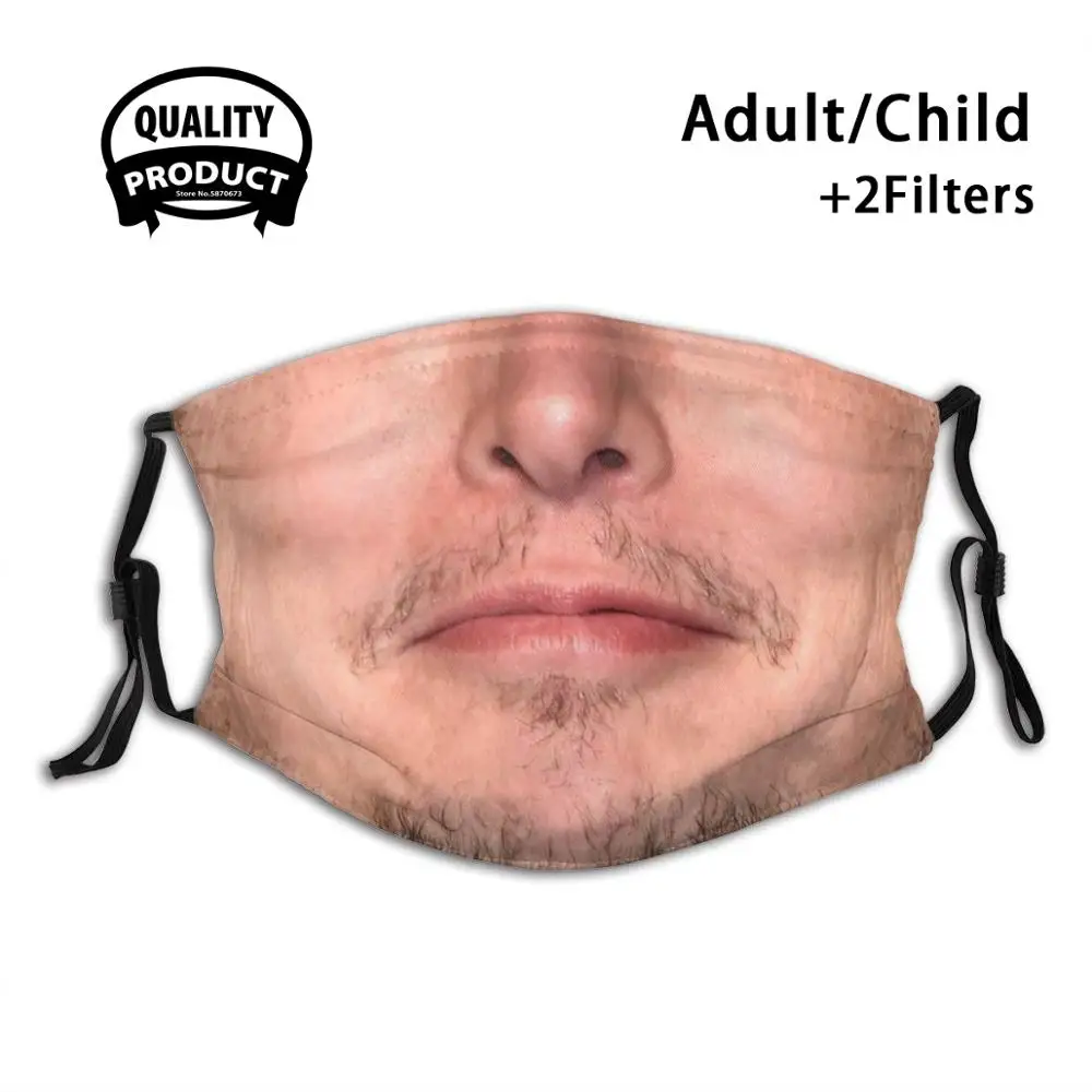 Elon Musk Portrait Face Cover Fashion Funny Design Black Reusable Masks Tesla Spacex Space Galaxy Stars | Аксессуары для одежды