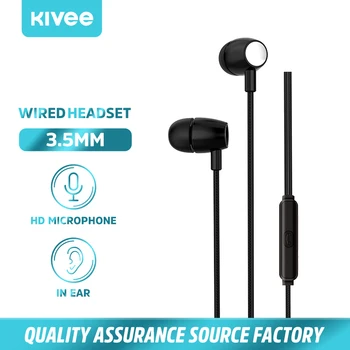 

KIVEE 3.5mm Universal Wired Headphones For Xiaomi Huawei OPPO Samsung Headset Gamer With Mic Wired HiFi Music Sport MP3 Earphone